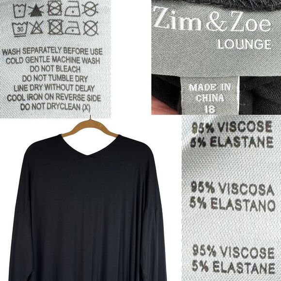 Zim &‎ Zoe Tunic Top Womens Size 18 Black & Spice Long Sleeves Pockets Bundle - Picture 7 of 8
